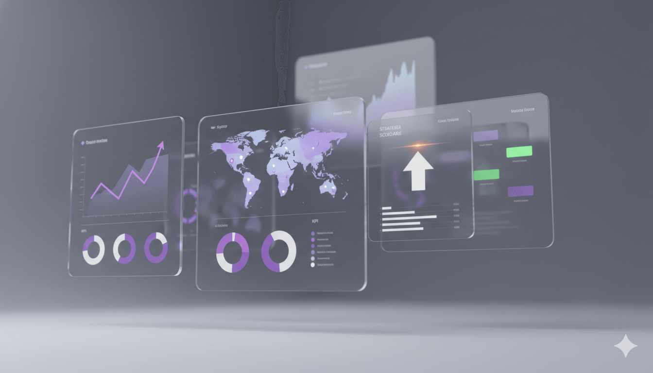 Executive dashboard environment with data visualizations
