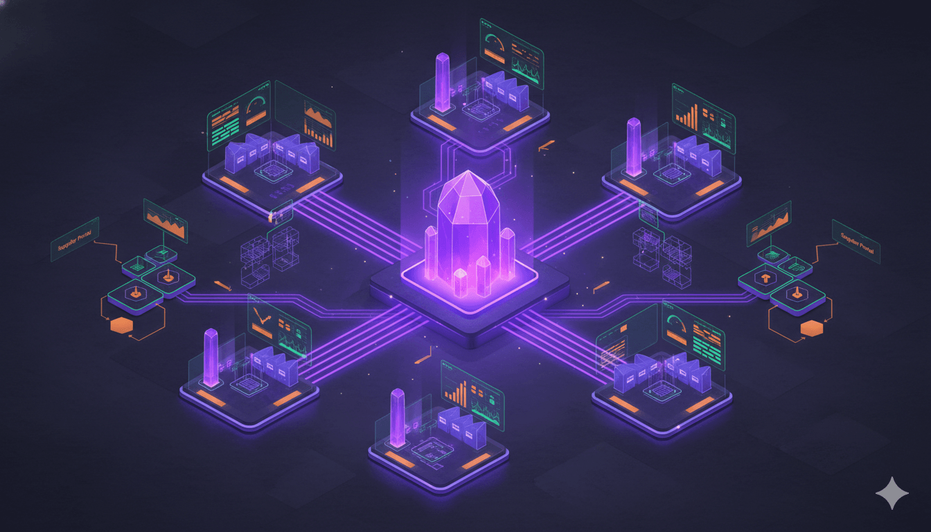 Multi-site manufacturing network connected through unified ERP platform