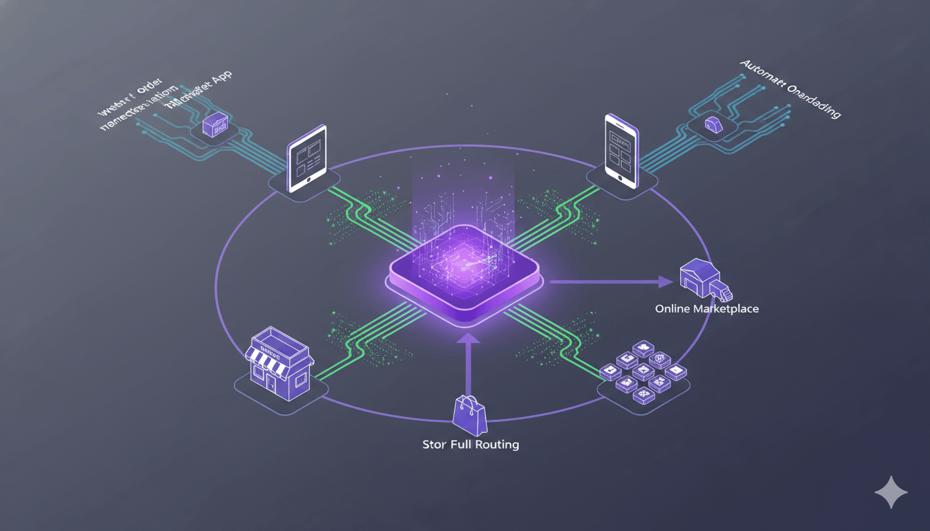 Unified omnichannel commerce ecosystem with real-time inventory visibility across channels