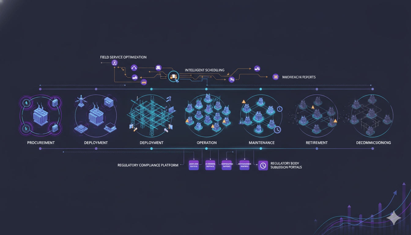Energy asset lifecycle management from procurement through decommissioning